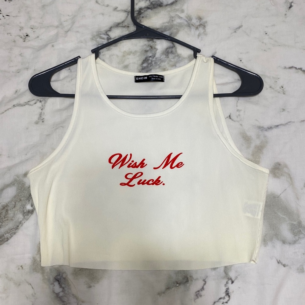 White cropped tank
